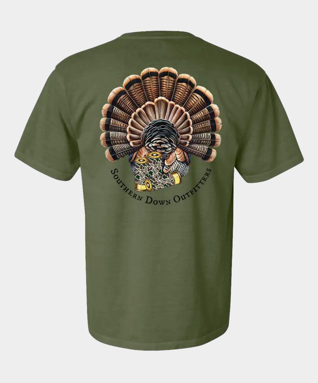 Men’s Southern Down Outfitters- camo fan Tshirt